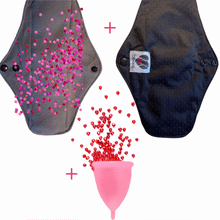 Load image into Gallery viewer, 1 Menstrual Cup and 2 Pads
